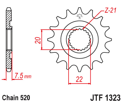 Звезда JT JTF1323.13SC