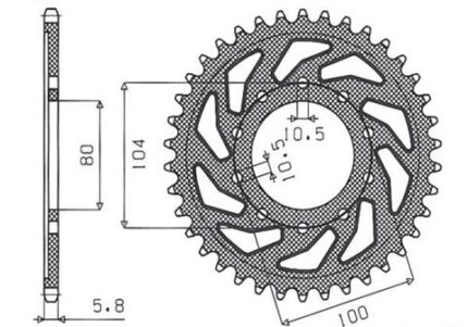 Звезда Sunstar 3356-45 аналог JTR478.45