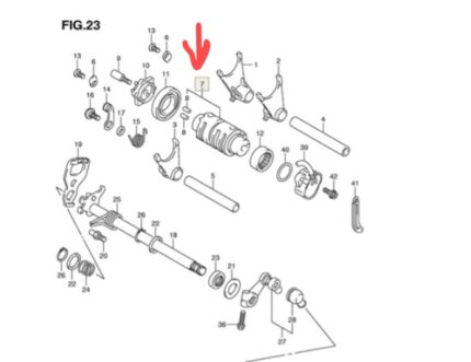 Копирный вал в сборе Suzuki 25310-19F00-000