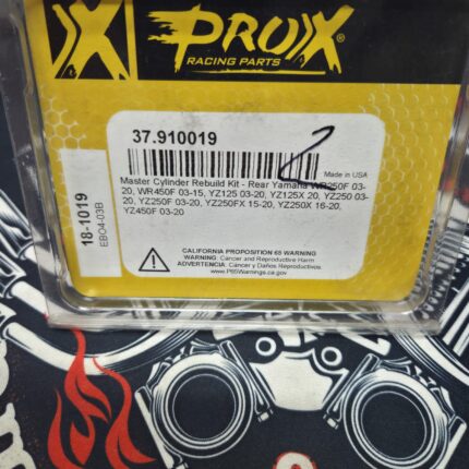 Ремкомплект заднего главного тормозного цилиндра ProX 37.910019 Yamaha WRF 250/450 03-18, YZ 125/250 03-18, YZF 250/450 03-18 Аналог AllBalls 18-1019