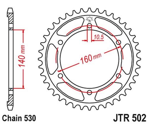 0f21f312d2a09e7ae4b9d813f95a2bde.jpg Звезда JT JTR502.45 аналог Sunstar 5652-45