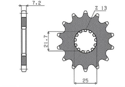 Звезда Sunstar 404.16 аналог JTF520.16