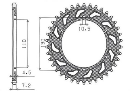 Звезда Sunstar 4474-43 аналог JTR1876.43