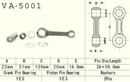 Vesrah Шатун Honda CR 250 '84-'01 GAS GAS EC 250/300 '18-'19