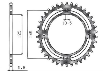 Звезда Sunstar 3538-45 аналог JTR857.45