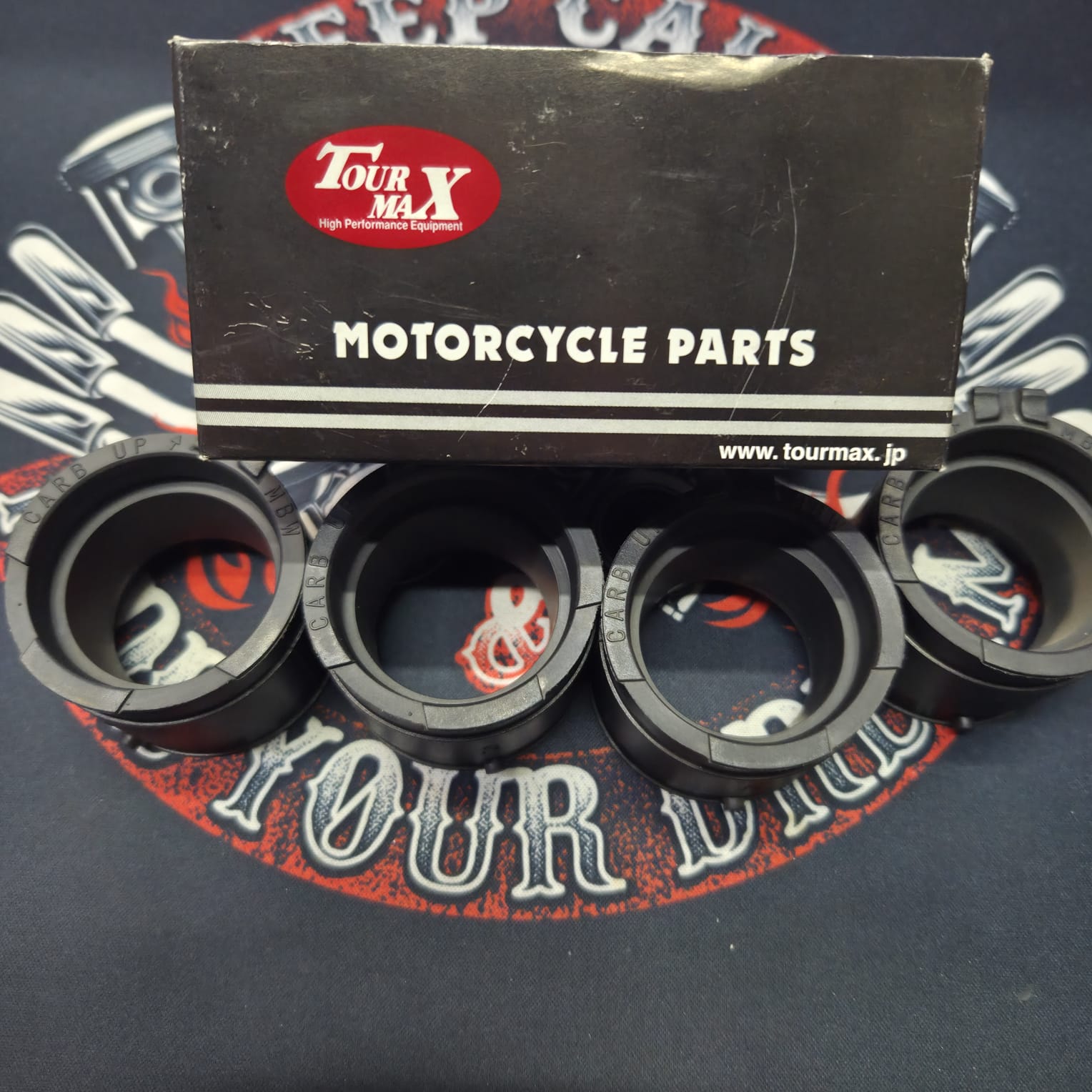 2f690be487ae43bb999ade728bfa35b5.jpg Впускные патрубки карбюратора Манифольды TourMax CHH-30 Honda CBR 600F '99-'00 (PC35) (4 шт.) Япония