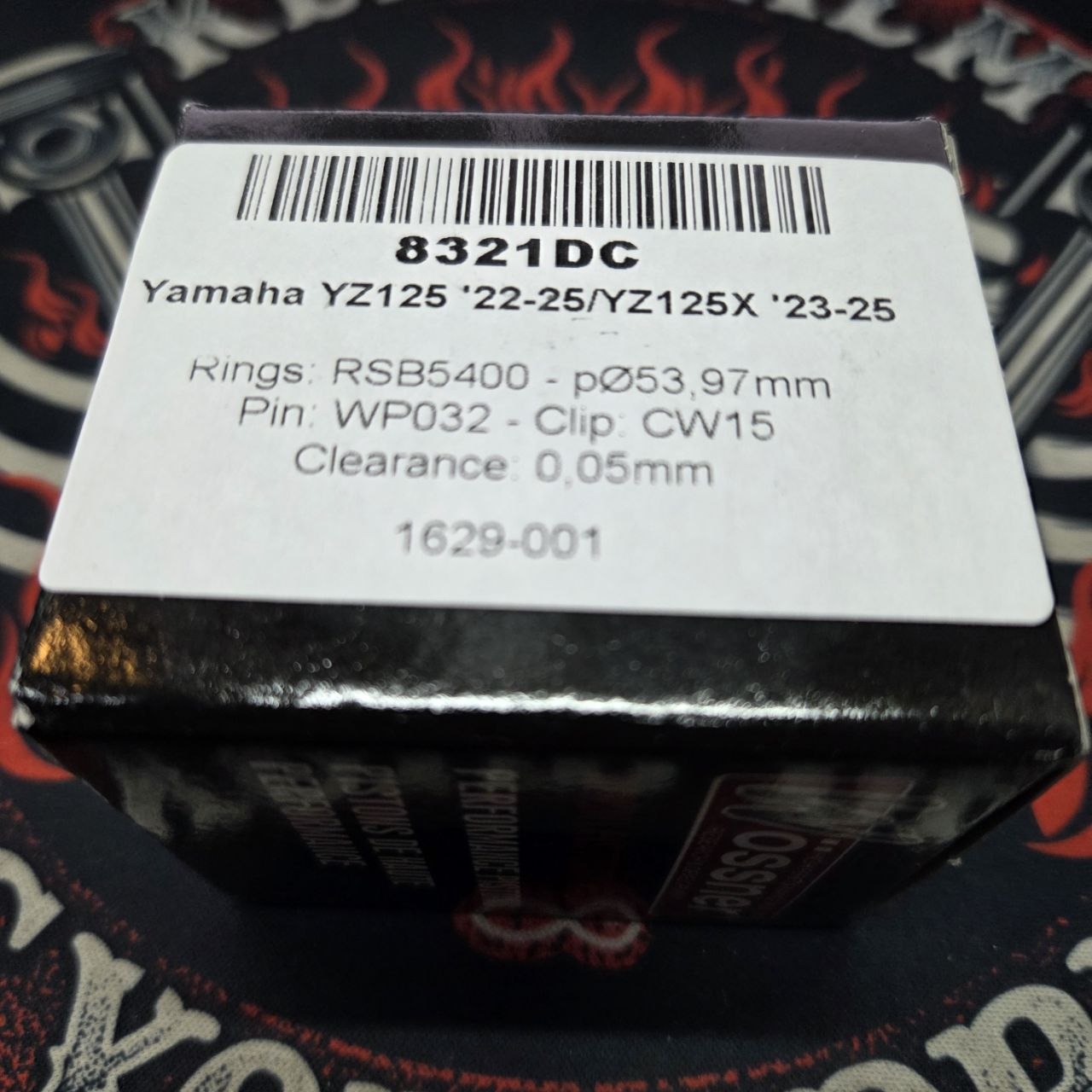 3915ad1a3cec75e3bb7effd5dbd31082.jpg Поршень Wossner 8321DC Yamaha YZ 125 '22-25, YZ 125X '23-25, FANTIC XE 125/XX 125 '23-25 53.97mm
