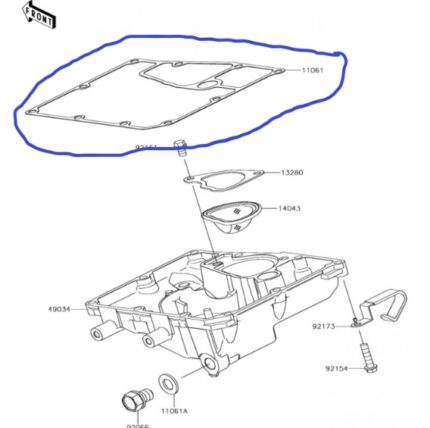 GASKET,OIL PAN / Прокладка поддона ДВС, 110610167, 11061-0167, 11061 0167, KAWASAKI