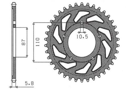 Звезда Sunstar 3383-46 аналог JTR823.46