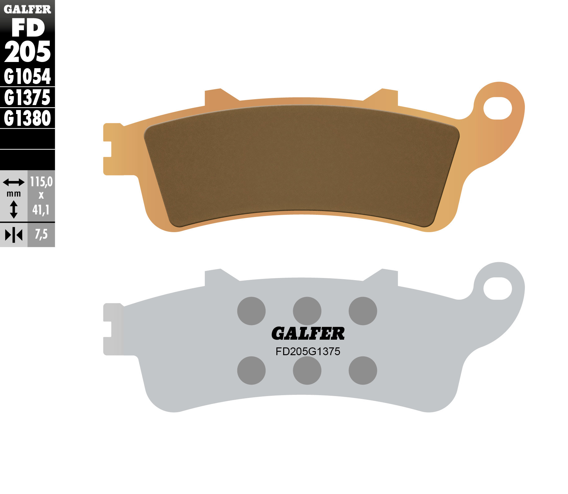 4ebb8219bcff2d2d4281957038dffd95.jpg Тормозные колодки Galfer FD205G1375 FA261/FA281 GL 1800 перед