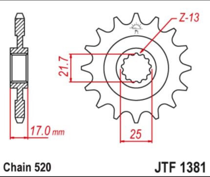 Звезда JT JTF1381.15RB Honda CBR 400/500R