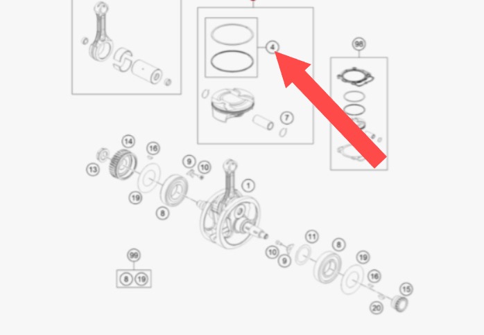 56d8871eab11db9b151d6a2b096ba40c.jpg Комплект колец для KTM PISTON RING KIT SXF/SMR/XCF 450 19-26