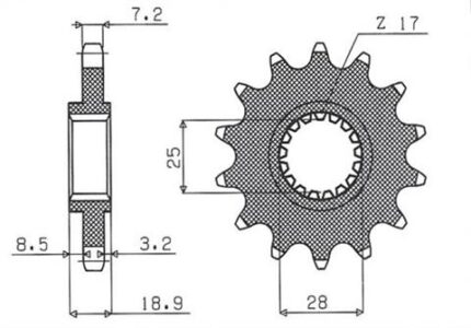 Звезда Sunstar 422.17 аналог JTF704.17