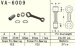 Шатунная сборка Vesrah VA-6009 Yamaha YZ 250 99-25