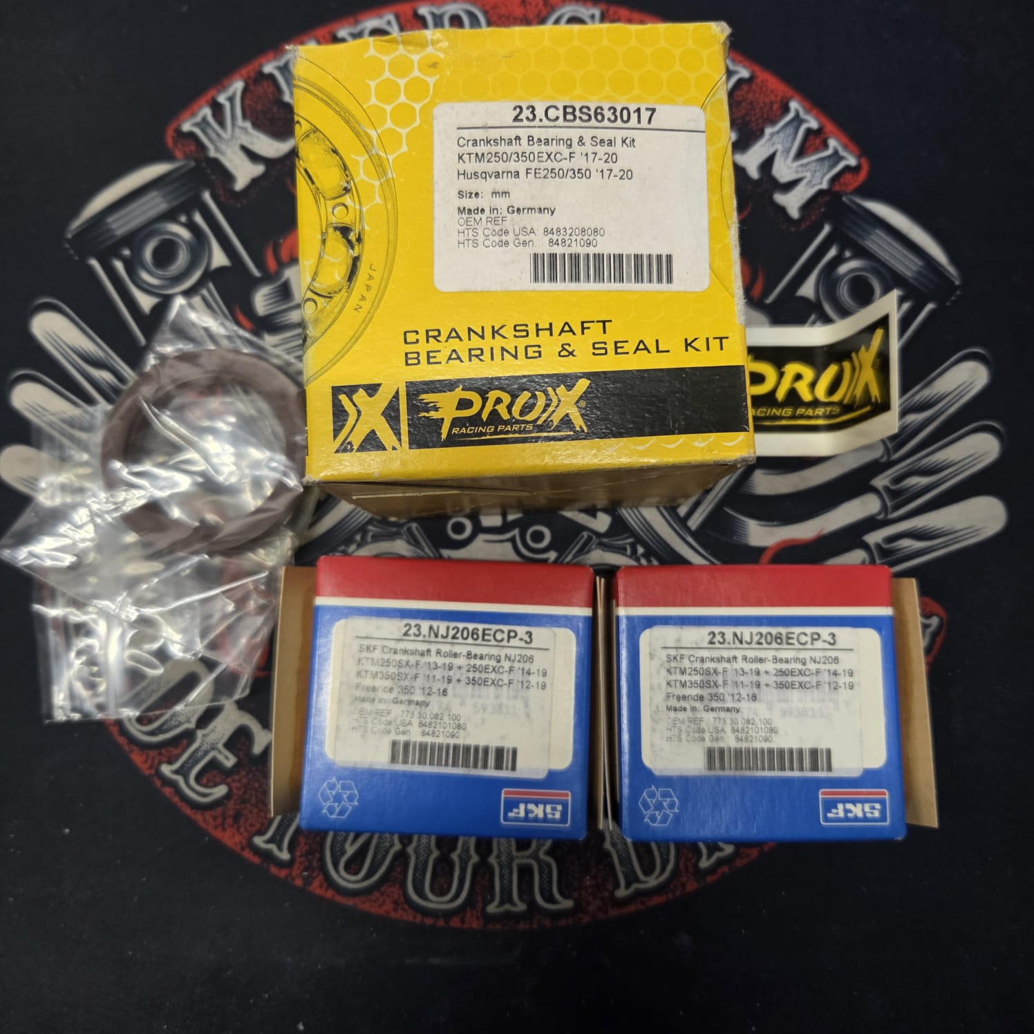 5bd2f653d1fba80c013f65b90ef055ba.jpg Подшипники коленвала Prox 23.CBS63017 KTM EXCF 250/350 16-22 , SXF 250/350 19-22, Husqvarna FE/FC 250/350 17-22 , GAS GAS MCF 250/350 21-22 K092