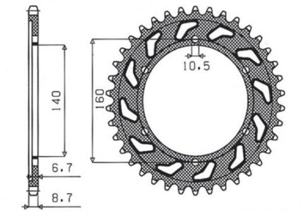 Звезда Sunstar 5652-48 аналог JTR502.48