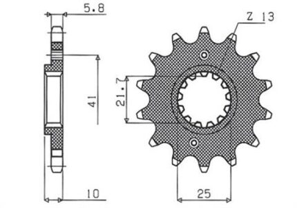 Звезда Sunstar 387.15 аналог JTF308.15