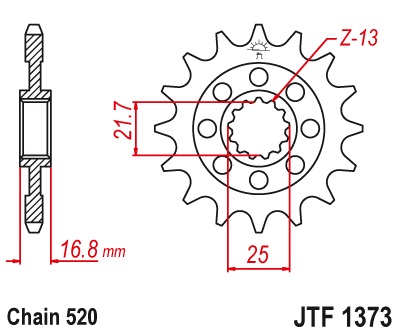 Звезда JT JTF1373.16RB аналог 3D416