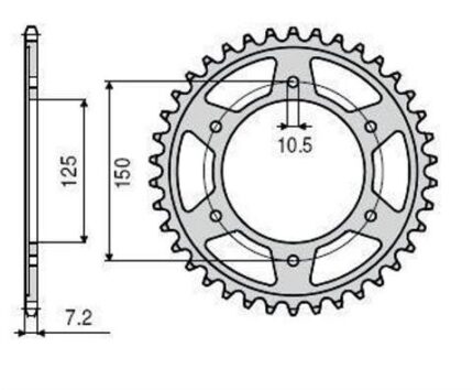 Звезда Sunstar 4553-42 аналог JTR899.42