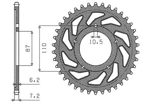 68f2923e87bf4df222a0221d7728a4e9.jpg Звезда Sunstar 4386-44 аналог JTR807.44