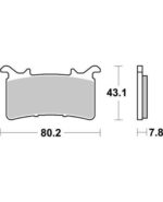 Тормозные колодки SBS 985HS BMW M 1000 RR '21-'25, Honda CBR 1000 RR '20-'23 FA757