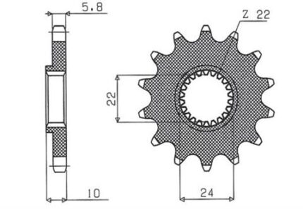 Звезда Sunstar 386.16 аналог JTF402.16