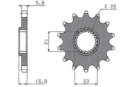 Звезда Sunstar 37016 JTF582.16