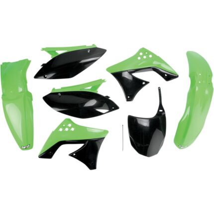 Комплект пластика UFO KAKIT212999 Kawasaki KXF 250 09-12 цвет OEM зеленый/черный
