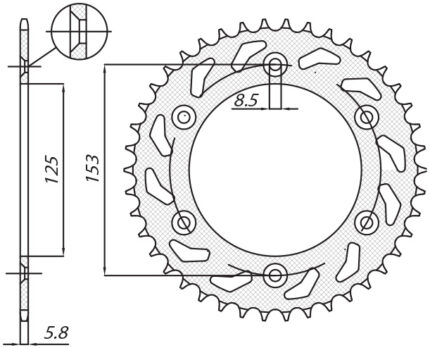 Звезда Sunstar 3559-48 аналог JT JTR210.48