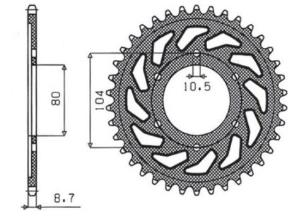 Звезда Sunstar 5353-41 аналог JTR488.41