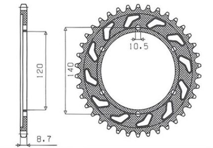 Звезда Sunstar 5526-40 аналог JTR499.40