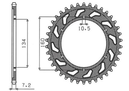 Звезда Sunstar 4633-41 аналог JTR1307.41