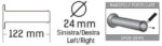 Грипсы DOMINO 6190.82.40.06-0 BMW (для MULTI-CONTROL) (24+24mm, 122mm)