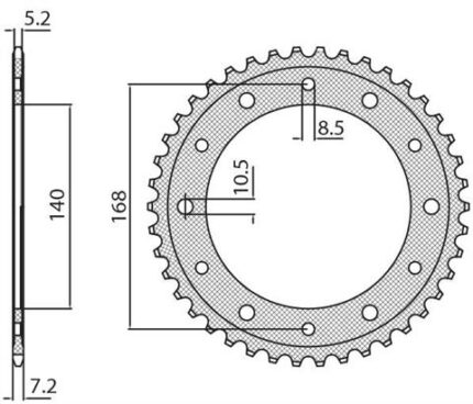 Звезда Sunstar 4656-42 аналог JTR6.42