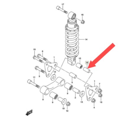 Втулка амортизатора Suzuki 62317-47H00-000
