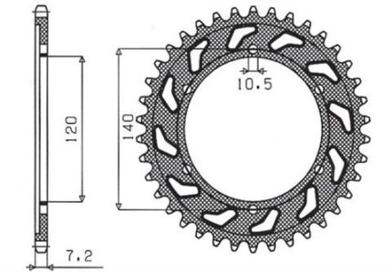 Звезда Sunstar 4523-44 аналог JTR498.44