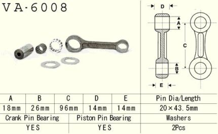 Vesrah Шатун Yamaha YZ 80 93-01, YZ 85 02-18