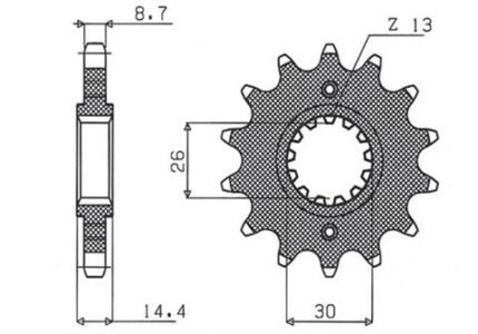 Звезда Sunstar 512.16 аналог JTF339.16