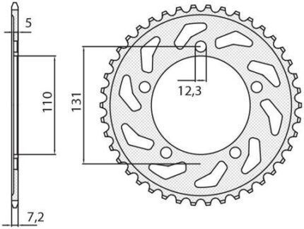 Звезда Sunstar 4467-45 аналог JTR7.45