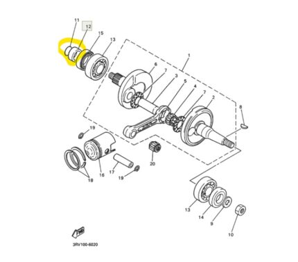 Yamaha 90387-20603-00 — оригинальный уплотнительный элемент (Washer / Seal Washer)