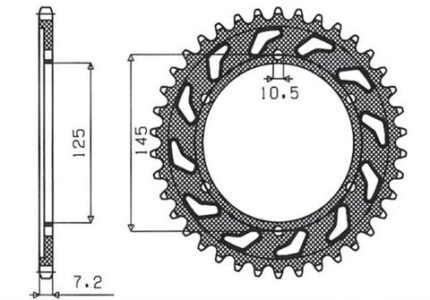 Звезда Sunstar 4544-44 аналог JTR867.44