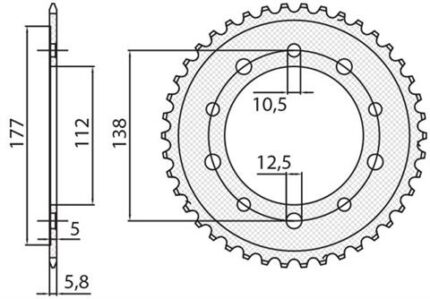 Звезда Sunstar 3485-43 аналог JTR1316.43