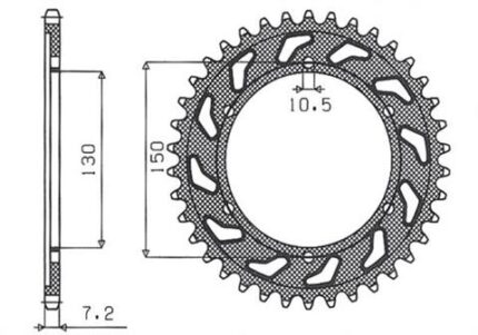 Звезда Sunstar 4598-47 аналог JTR300.47