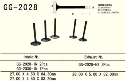 Vesrah клапан выпускной Yamaha YZF 400/426, 5BE1212110 Made in Japan
