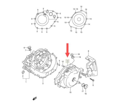 Прокладка крышки генератора Suzuki 11483-19F00-000 DL 650 V-Strom 04-24, SV 650 99-25, SVF 650 Gladius 09-25
