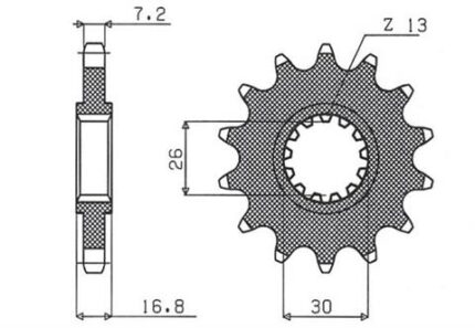 Звезда Sunstar 41116 Аналог JTF1370.16