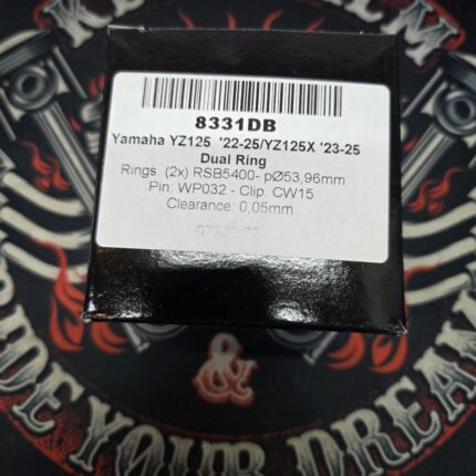 Поршень Wossner 8331DB Yamaha YZ 125 '22-25, YZ 125X '23-25, FANTIC XE 125/XX 125 '23-25 53.96mm