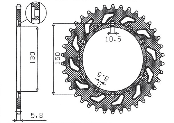 dcc7aa53b7817ea9b10f348ea8247828.jpg Звезда Sunstar 3612-47 аналог JTR245/3.47 JTR245/2.47