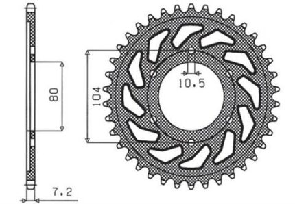 Звезда Sunstar 4347-41 аналог JTR1489.41