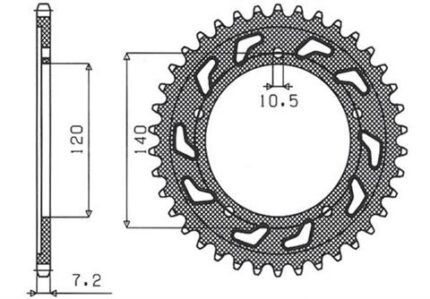 Звезда Sunstar 4499-48 аналог JTR1792.48